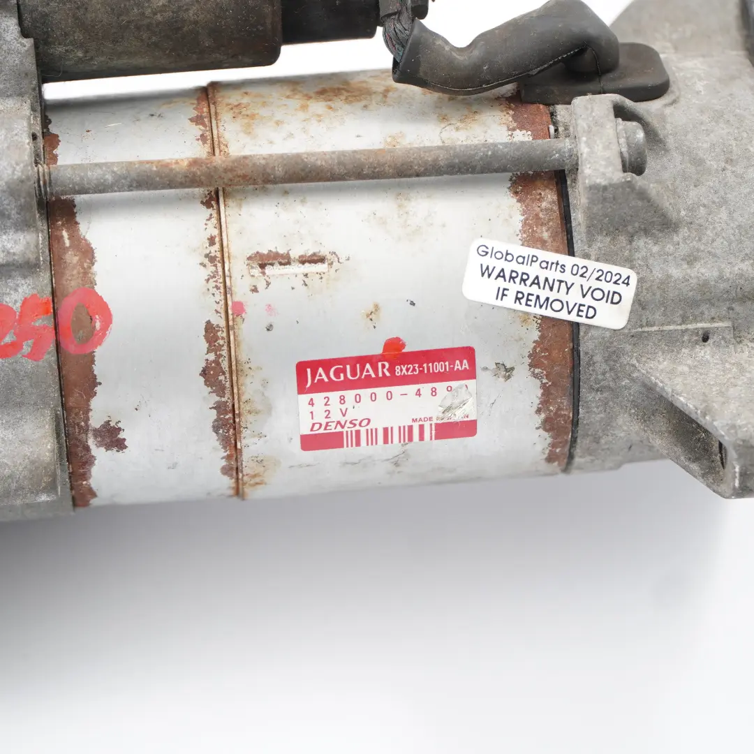 Jaguar XF X250 Diesel motor Anlasser 12V DENSO - SKU 8X2311001AA - Teilenummer 8X2311001AA
