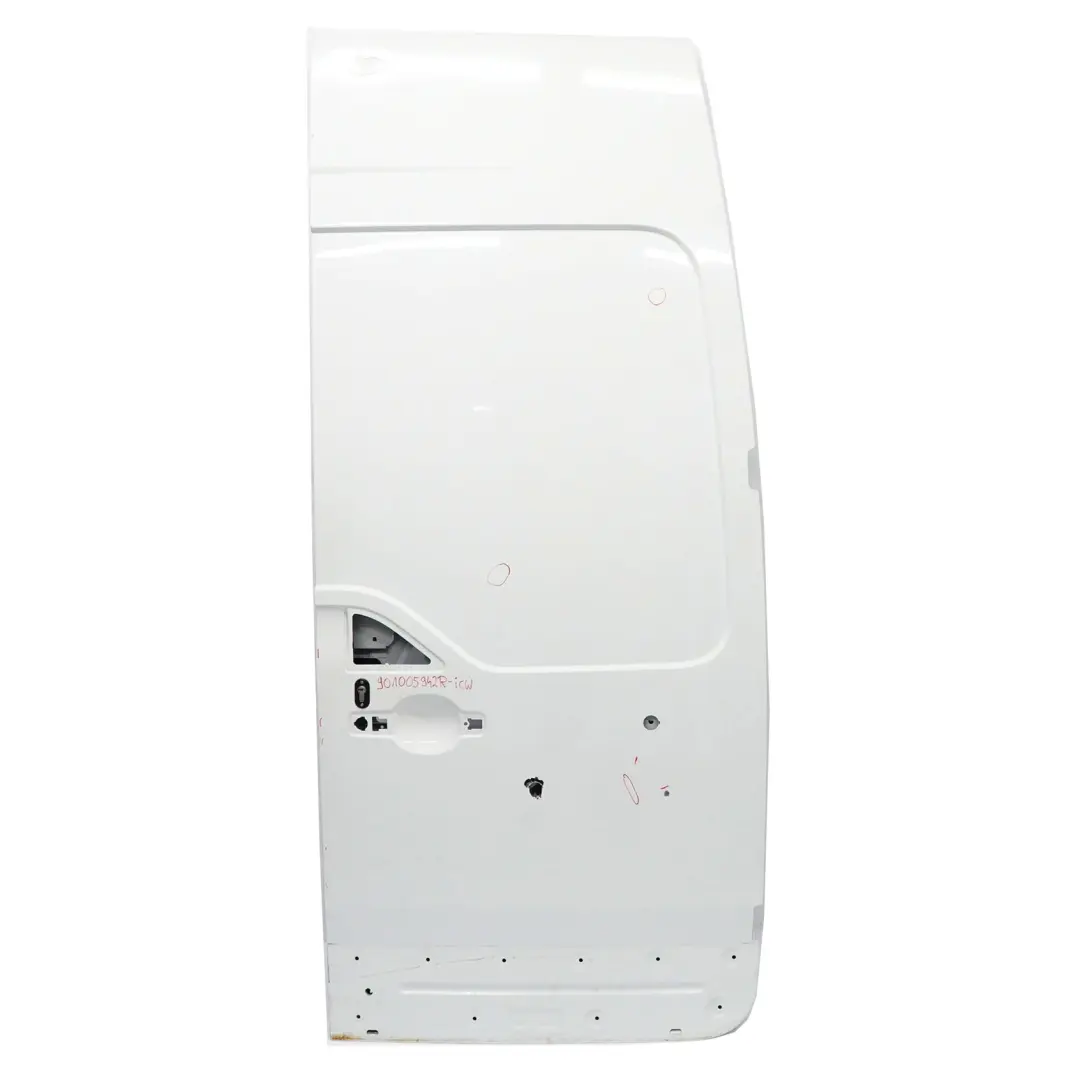 Door Right O/S Tailgate Boot Trunk Lid Ice White - 389 to Renault Master III Rear with Part number 901005942R Renault Master III Rear Door Right O/S Tailgate Boot Trunk Lid Ice White - 389 - SKU 901005942R-ICW - Part number 901005942R