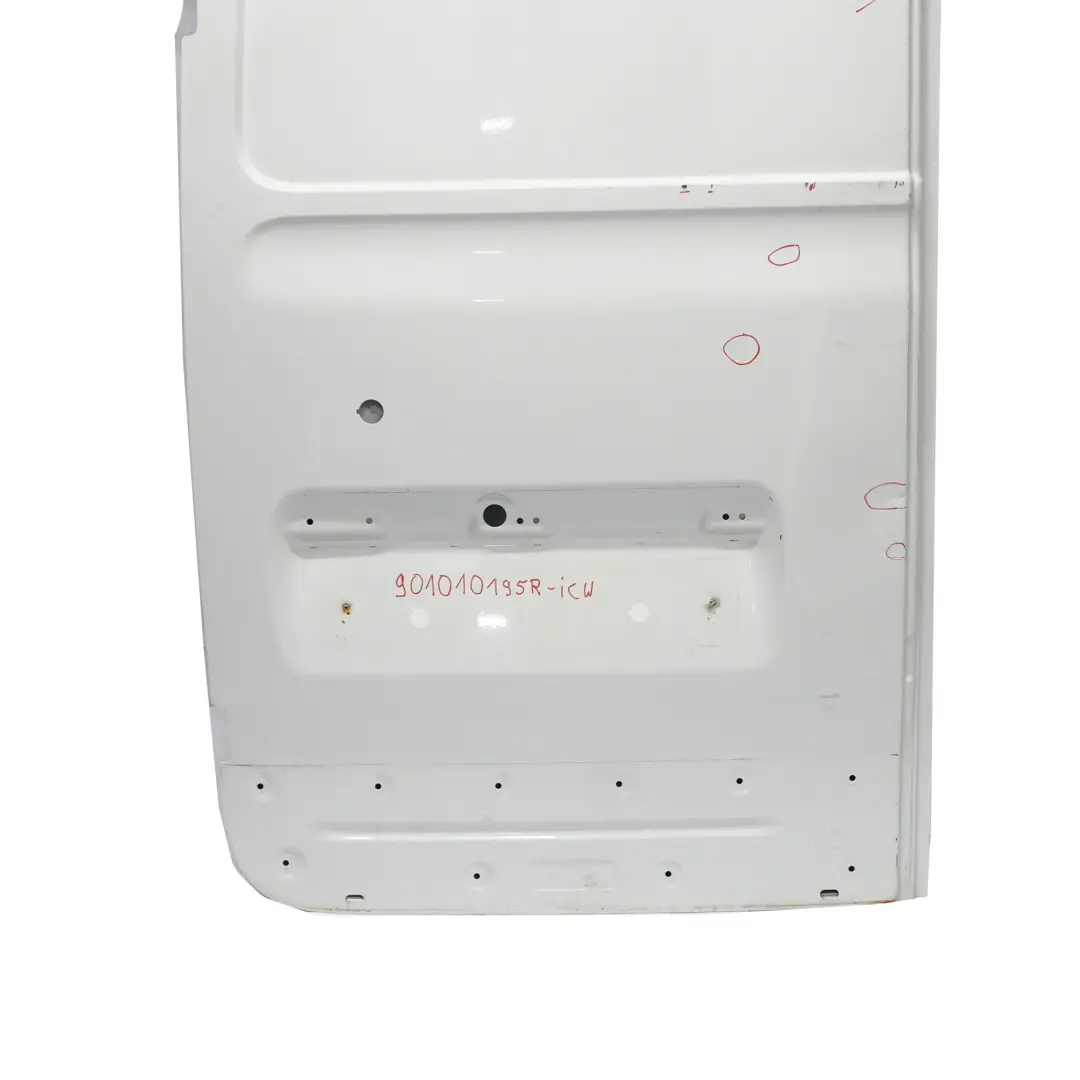 Door Left N/S Tailgate Boot Trunk Lid Ice White - 389 to Renault Master III Rear with Part number 901010195R Renault Master III Rear Door Left N/S Tailgate Boot Trunk Lid Ice White - 389 - SKU 901010195R-ICW - Part number 901010195R