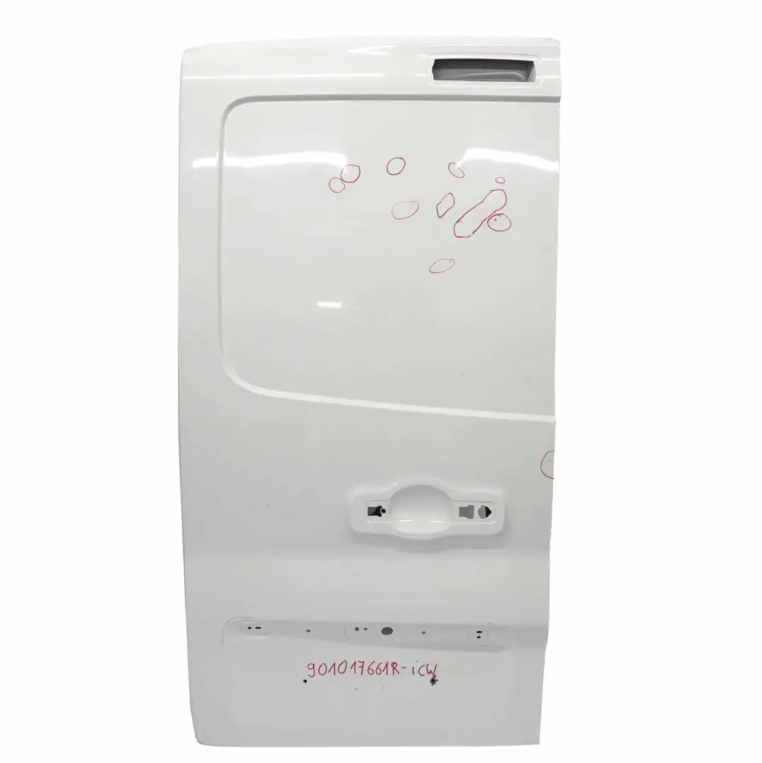 Puerta Trasera Izquierda Tapa Maletero Ice White - 389 para Renault Trafic III con número de pieza 901017661R Renault Trafic III Puerta Trasera Izquierda Tapa Maletero Ice White - 389 - SKU 901017661R-ICW - Número de pieza 901017661R