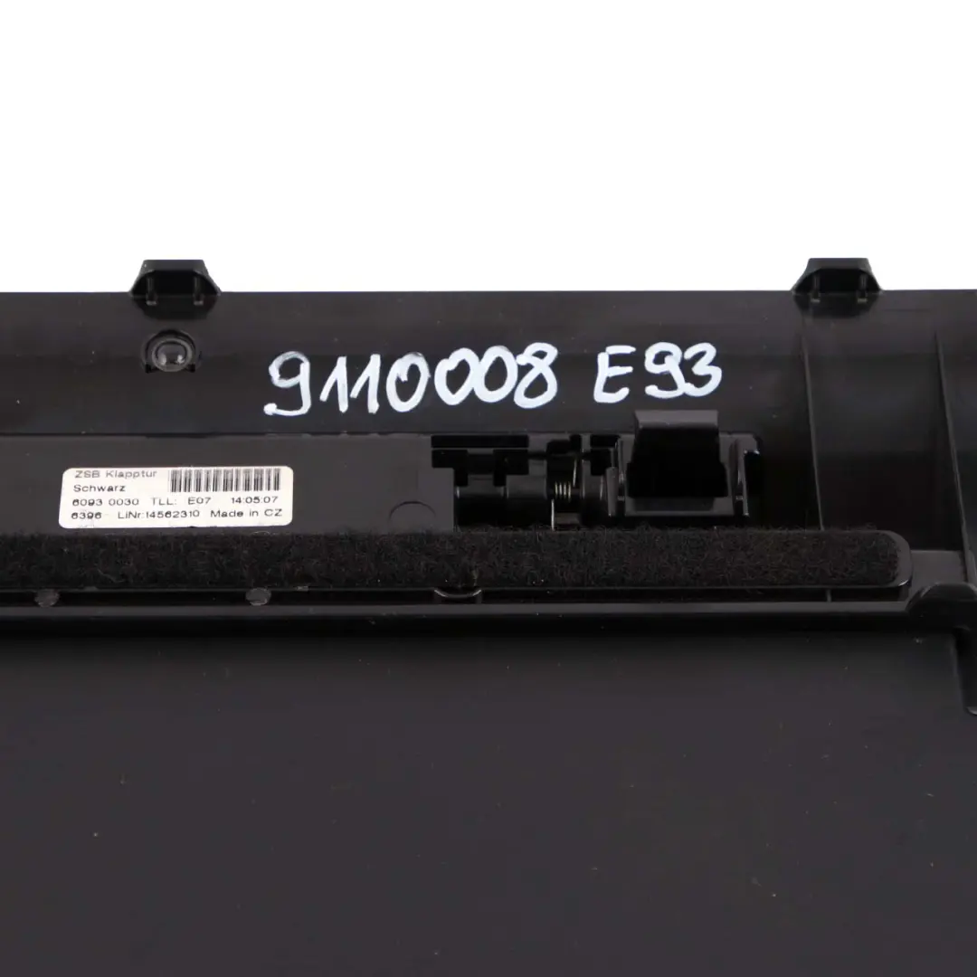 E93N LCI Asiento Trasero Bolsa De Esquí Skibag Flap Negro para BMW E93 con número de pieza 9110008 BMW E93 E93N LCI Asiento Trasero Bolsa De Esquí Skibag Flap Negro - SKU 9110008 - Número de pieza 9110008