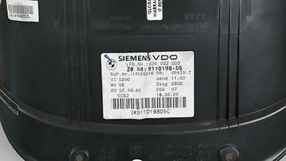 Instrument Cluster Speedo Clocks to BMW 3 X1 SERIES e84 e90 e91 e92 Petrol with Part number 9110198 BMW 3 X1 SERIES e84 e90 e91 e92 Petrol Instrument Cluster Speedo Clocks - SKU 9110198 - Part number 9110198