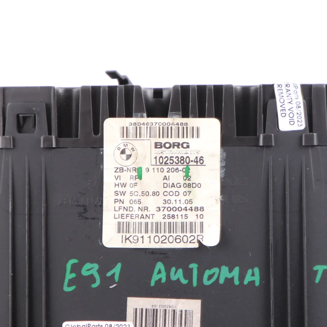 Instrument Cluster BMW X1 E84 E90 E91 Diesel Speedo Clocks Automatic to with Part number 9110206 Instrument Cluster BMW X1 E84 E90 E91 Diesel Speedo Clocks Automatic - SKU 9110206 - Part number 9110206