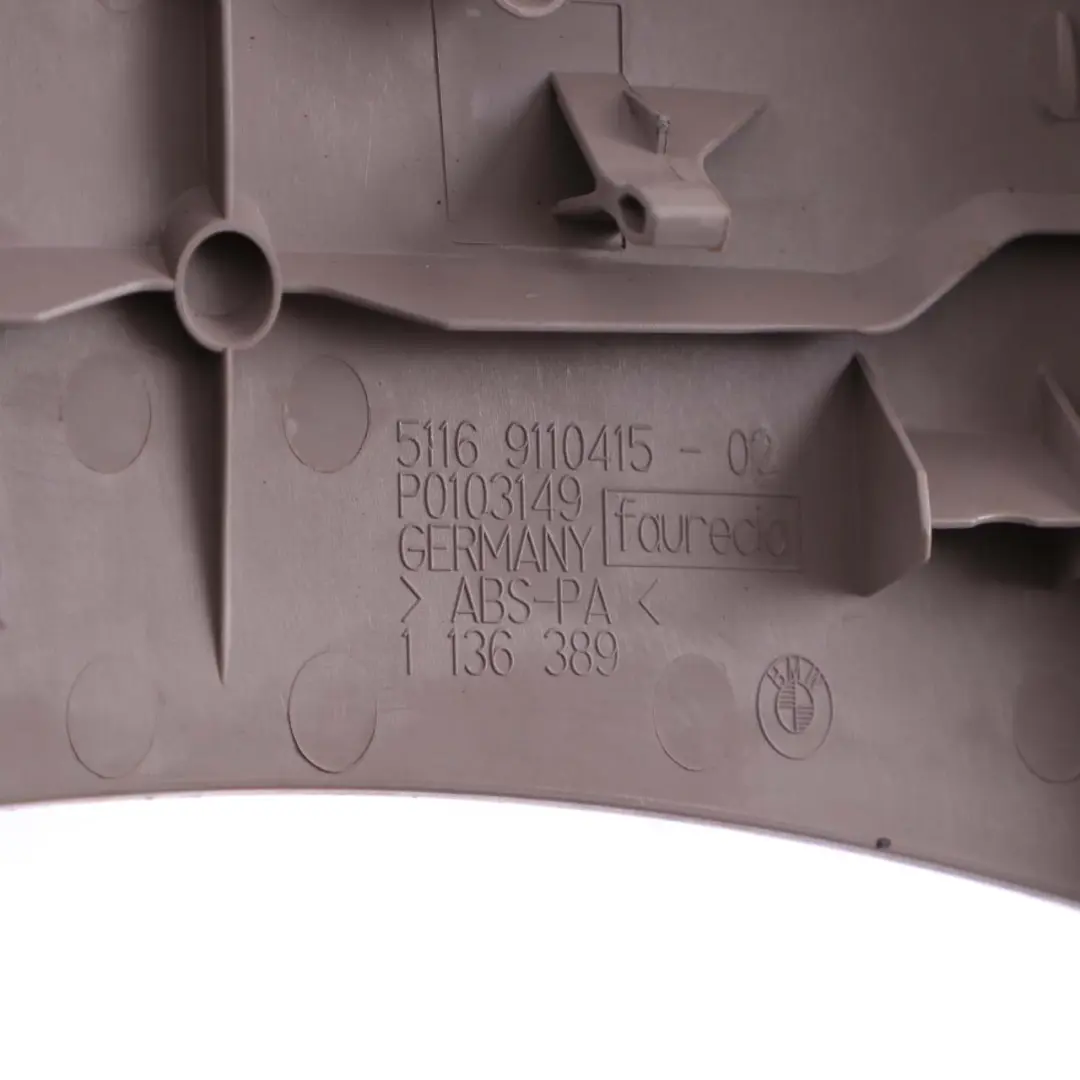 BMW E81 E82 E87 LCI E88 Cache Console Centrale Garniture Arrière Beige 9110415 - SKU 9110486 - Numéro de pièce 9110485