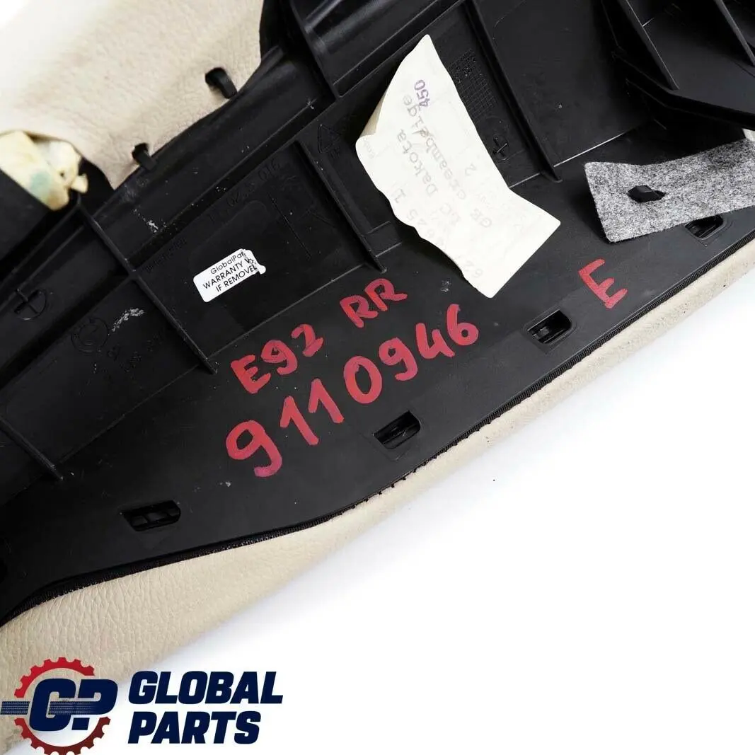 BMW 3 er E92 Seitenteil Leder Rechts Creambeige Cream Beige 7119816 - SKU 9110946 - Teilenummer 9110946