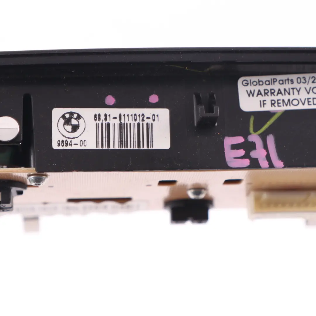 BMW X6 E71 Luz de Lectura Interior Trasera Techo Panel Negro - SKU 9111012 - Número de pieza 9111012