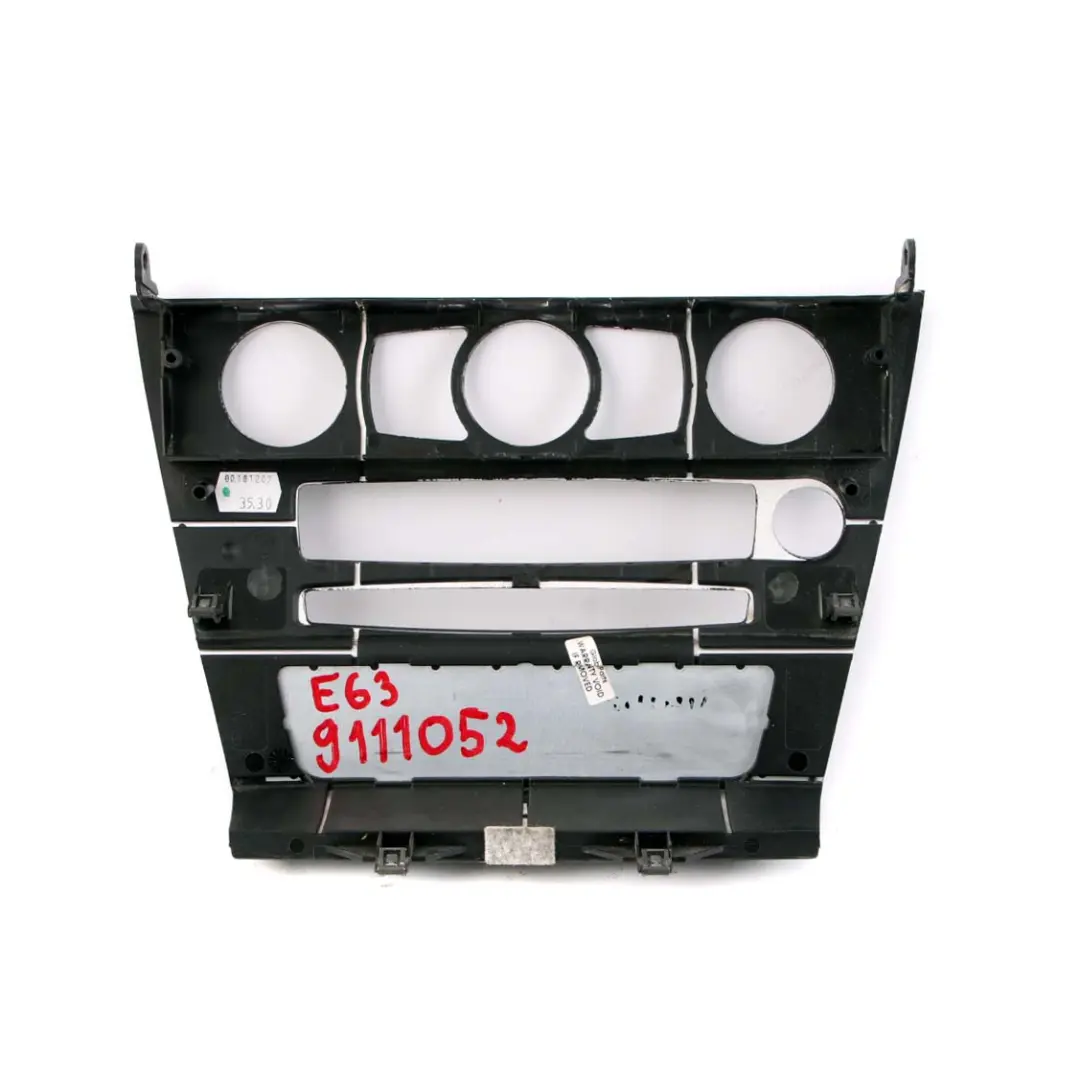 Decor Instrument Panel Dashboard Cover Trim Center Birch Grey to BMW E63 E64 LCI with Part number 9111052 BMW E63 E64 LCI Decor Instrument Panel Dashboard Cover Trim Center Birch Grey - SKU 9111052 - Part number 9111052