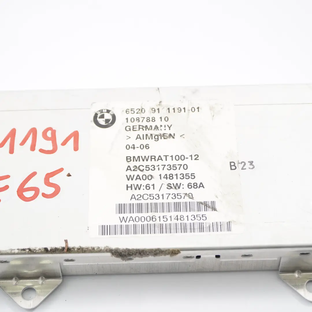 BMW E65 E66 E67 Antenne Tuner Antenne Amplificateur Module de contrôle - SKU 9111191 - Numéro de pièce 9123610