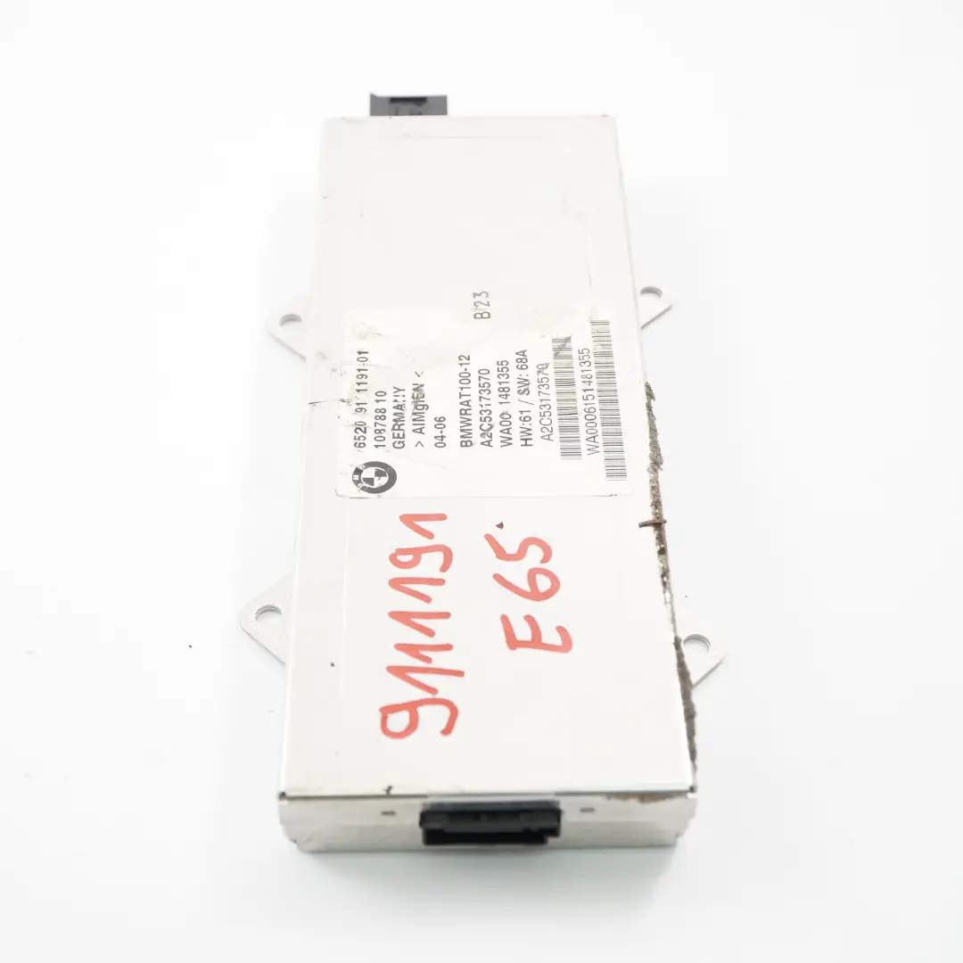 BMW E65 E66 E67 Antena Sintonizador Antena Amplificador Módulo Control - SKU 9111191 - Número de pieza 9123610