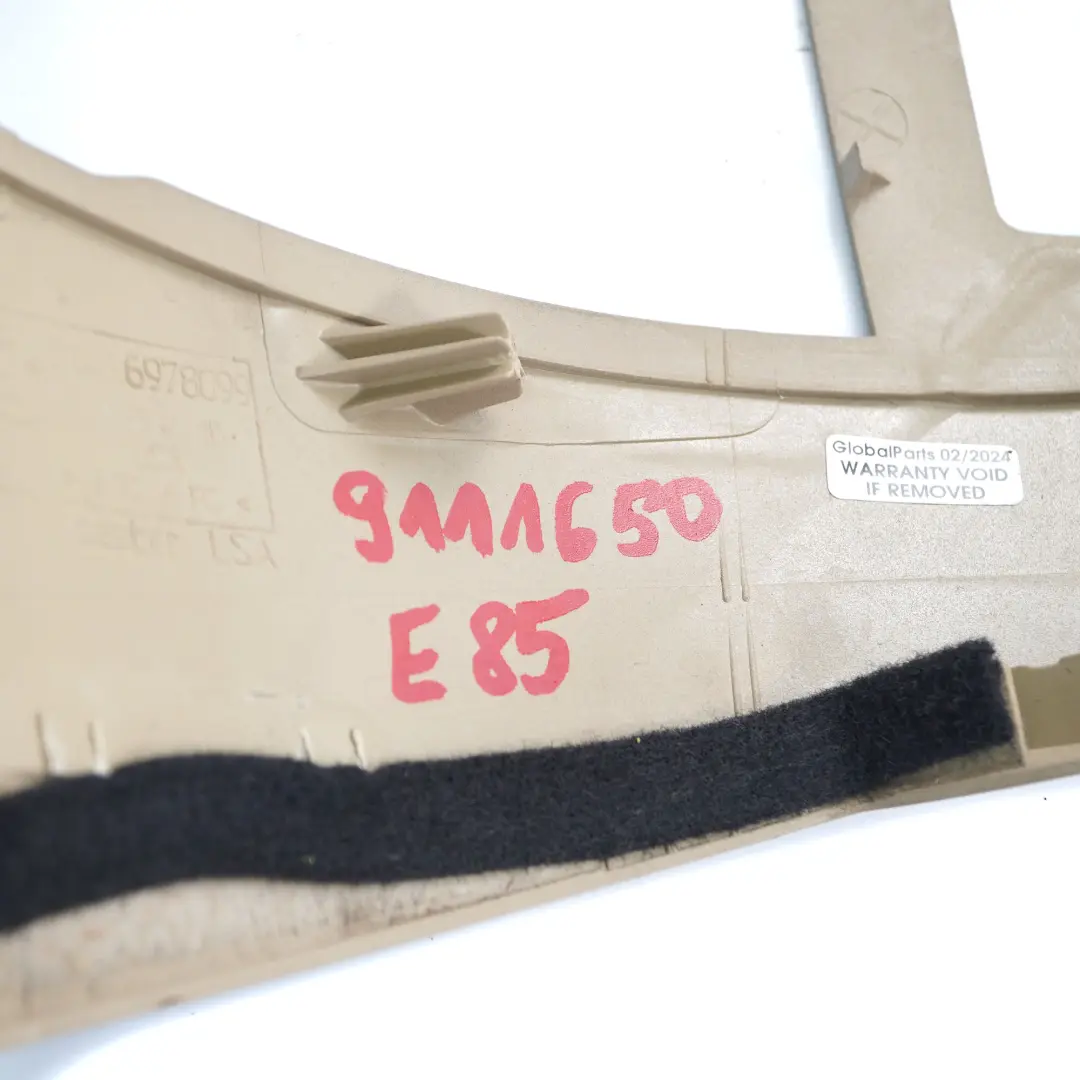 Console centrale Scatola degli ordini Coprire Beige per BMW Z4 E85 con numero di parte 9111650 BMW Z4 E85 Console centrale Scatola degli ordini Coprire Beige - SKU 9111650 - Numero di parte 9111650