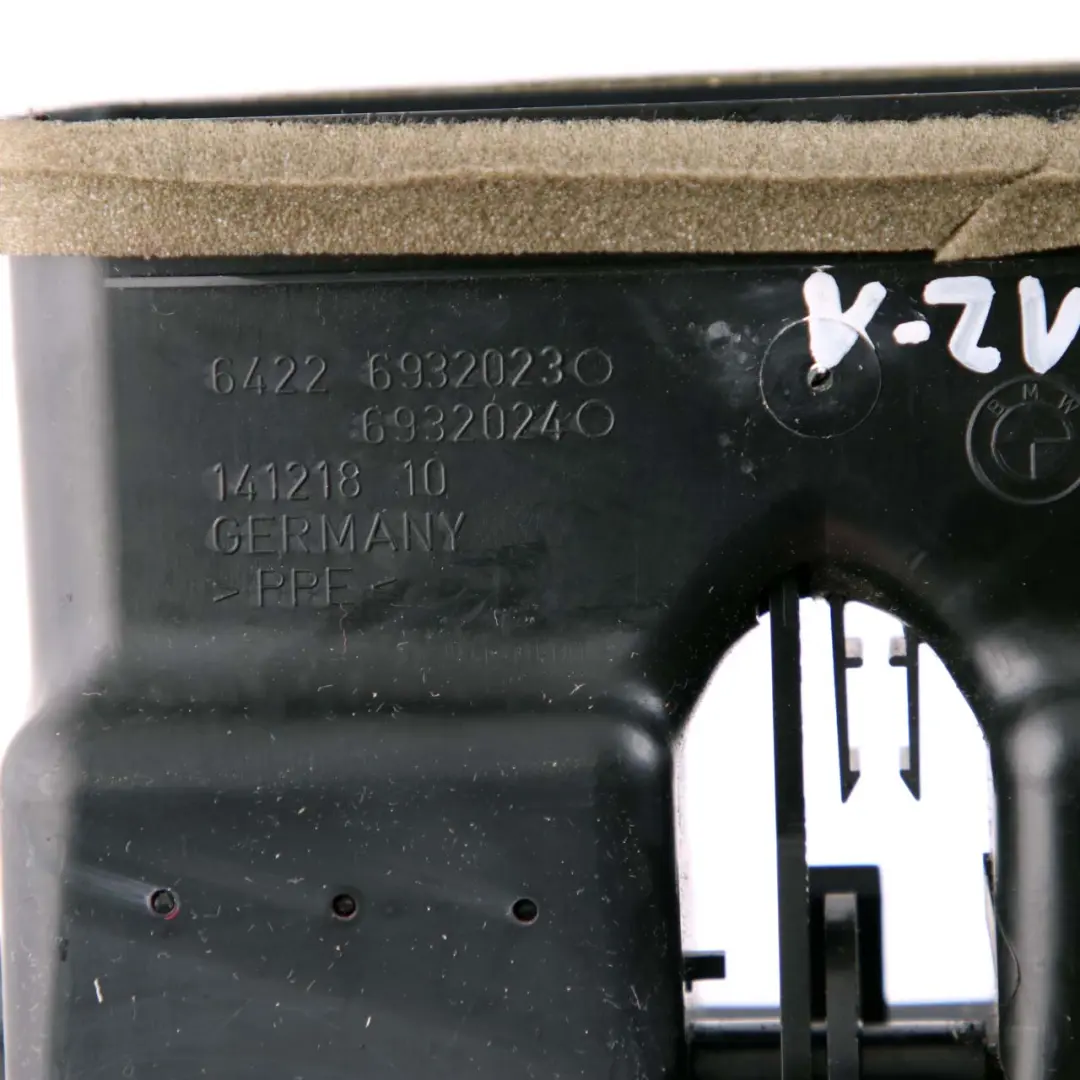 Fresh Air Duct Grille Trim Panel Grey to BMW 5 Series E60 E61 LCI Rear with Part number 6932023 BMW 5 Series E60 E61 LCI Rear Fresh Air Duct Grille Trim Panel Grey - SKU 9112212-1 - Part number 6932023