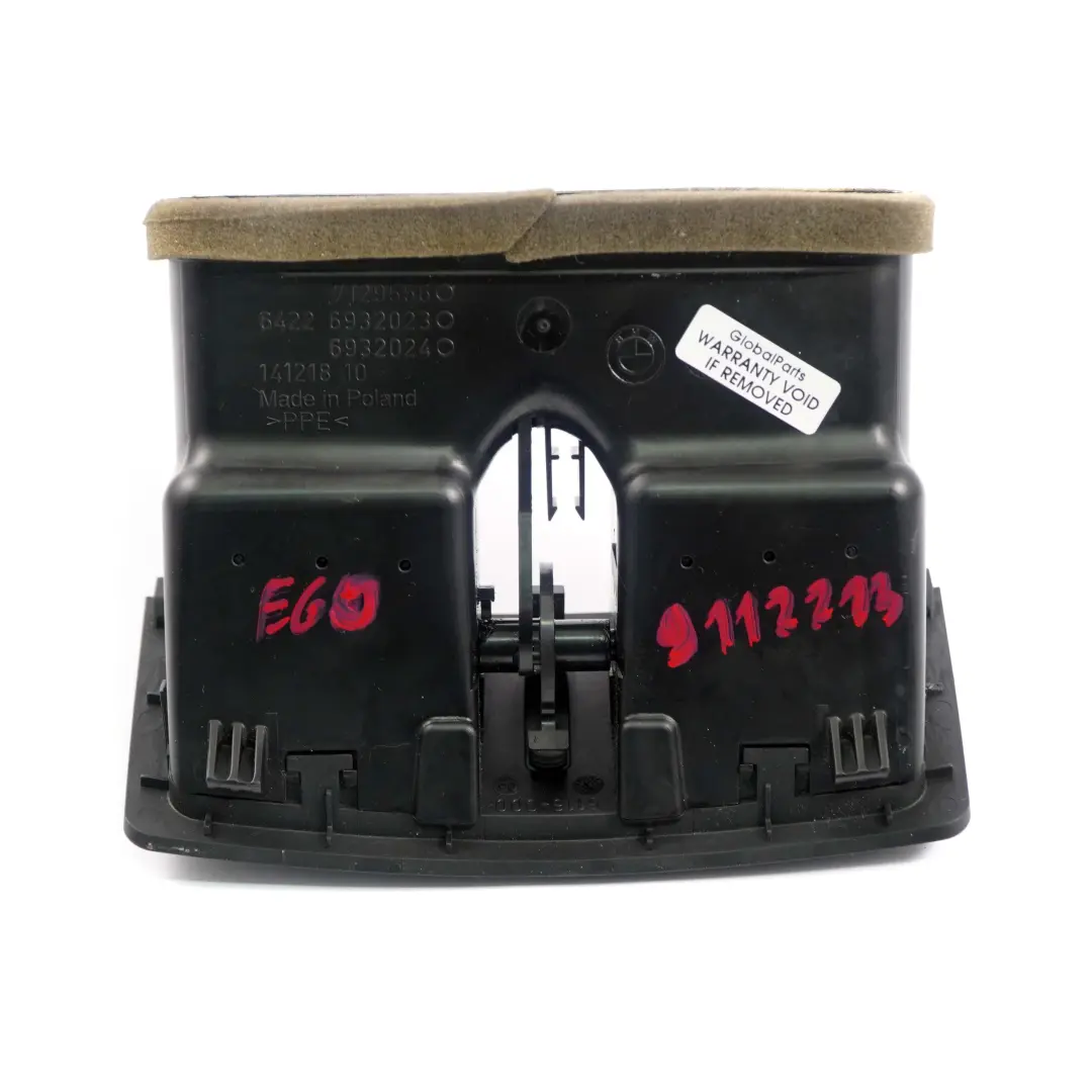 Hinten Mittelkonsole Heckluftgitter Lüfter Schwarz für BMW 5 E60 E61 LCI mit Teilenummer 6932023 BMW 5 E60 E61 LCI Hinten Mittelkonsole Heckluftgitter Lüfter Schwarz - SKU 9112213 - Teilenummer 6932023