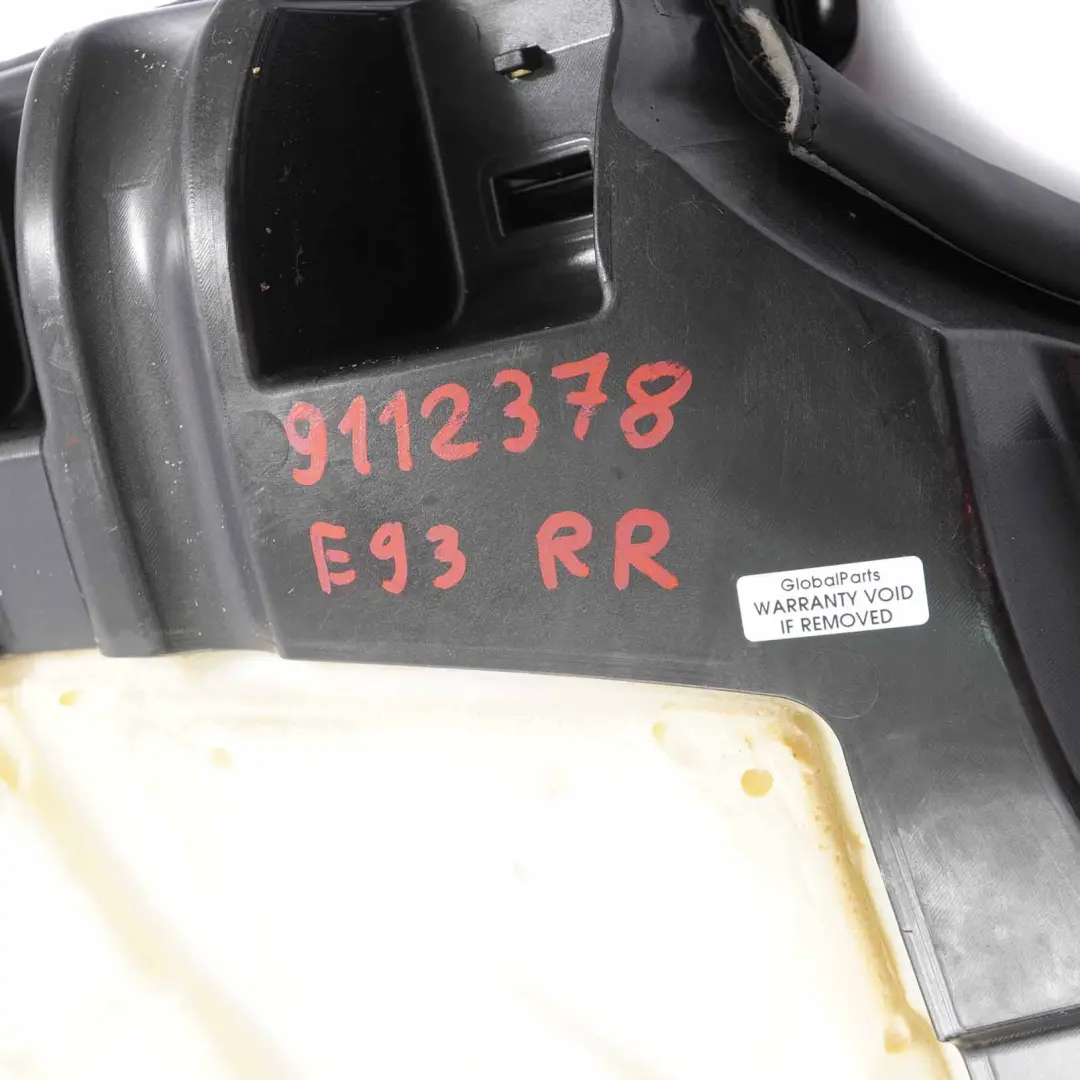 BMW E93 Cabrio Sitzbezug Hinten Rechts Leder Walknappa Schwarz - SKU 9112378 - Teilenummer 9112378