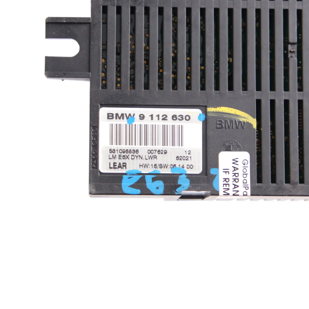 Light Control Unit Module LCM LM E6X DYN LWR LEAR to BMW E63 with Part number 9112630 BMW E63 Light Control Unit Module LCM LM E6X DYN LWR LEAR - SKU 9112630 - Part number 9112630