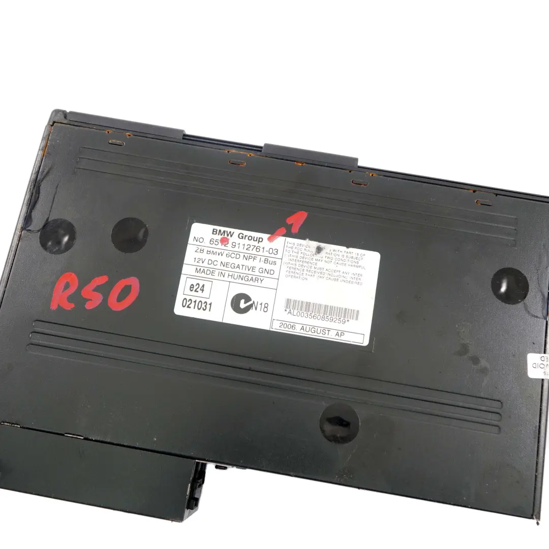 Mini Cooper R50 R52 6-Disc CD Changer Multichanger Unit With Magazine - SKU 9112761-1 - Part number 9112761