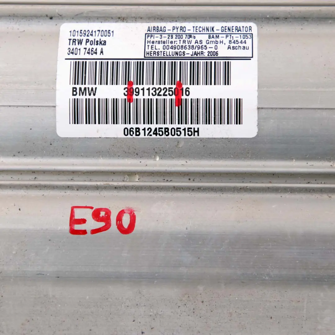Airbag Tableau De Bord, Avant, Côté Passager Air Bag pour BMW E90 E91 E92 E93 à propos du numéro de pièce 9113225 BMW E90 E91 E92 E93 Airbag Tableau De Bord, Avant, Côté Passager Air Bag - SKU 9113225 - Numéro de pièce 9113225