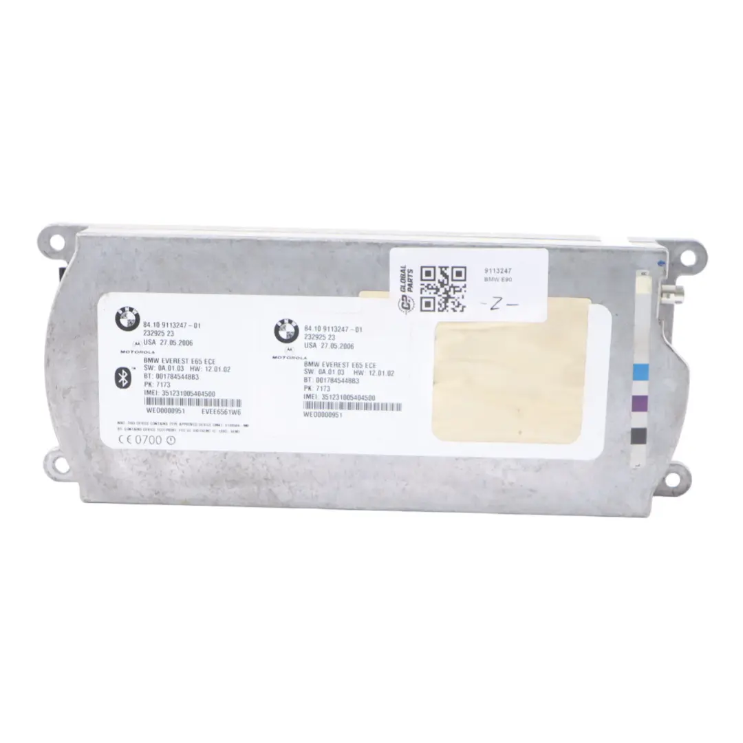 Telematics ECU Control Unit GSM to BMW E61 E65 X5 E70 E90 with Part number 9113247 BMW E61 E65 X5 E70 E90 Telematics ECU Control Unit GSM - SKU 9113247 - Part number 9113247