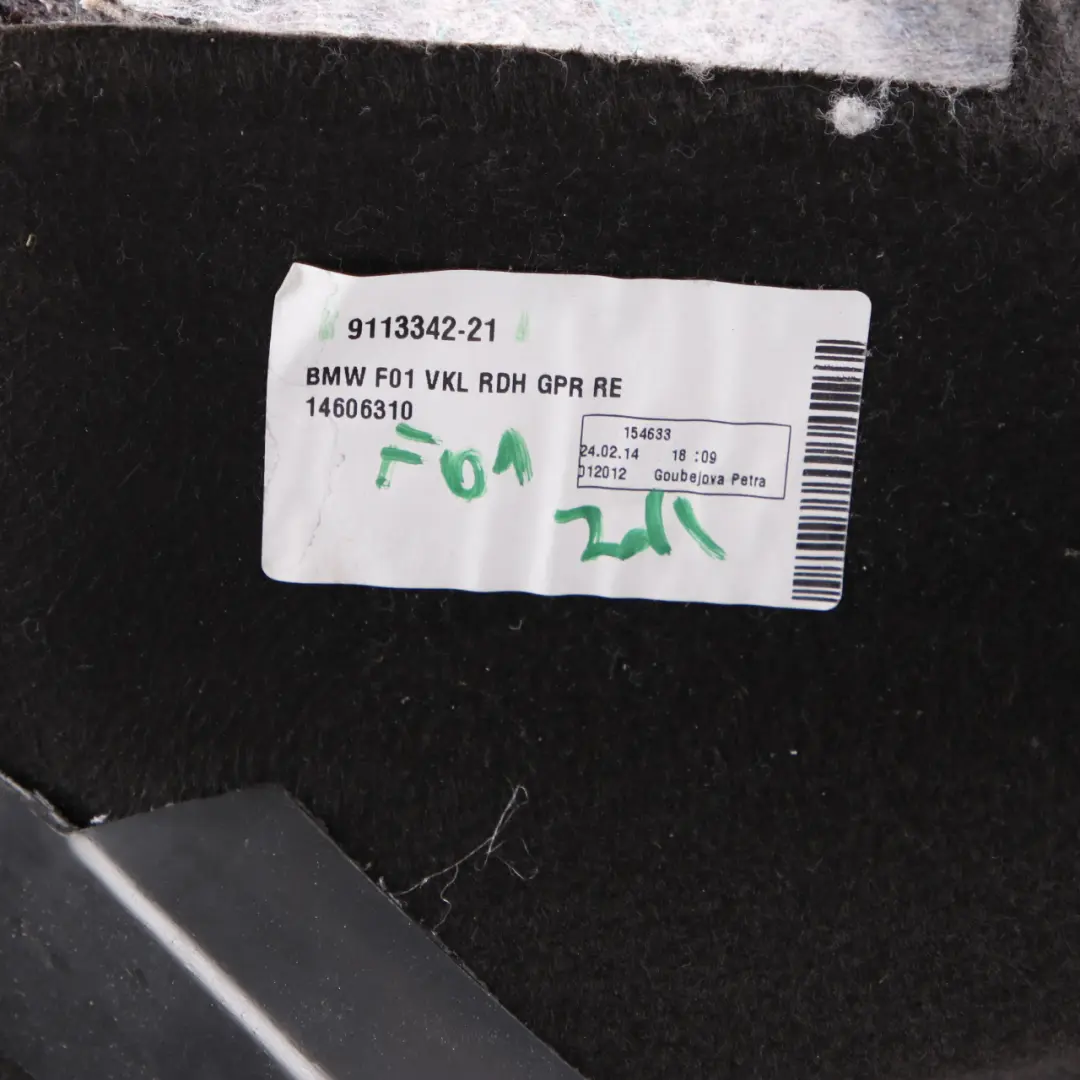 Boot Trunk Right O/S Wheel Housing Panel to BMW F01 F02 Rear with Part number 9113342 BMW F01 F02 Rear Boot Trunk Right O/S Wheel Housing Panel - SKU 9113342 - Part number 9113342