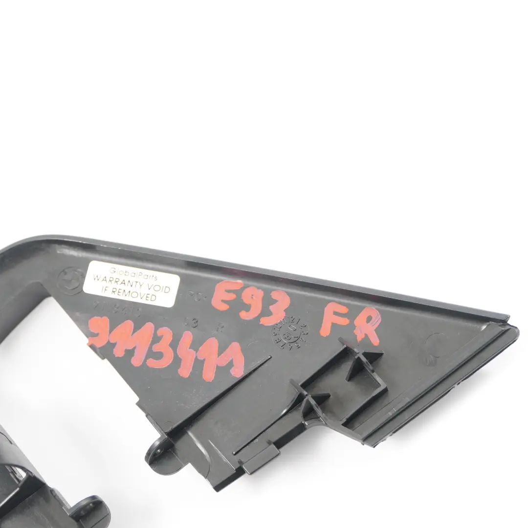 Front Seat Cover Outer Right O/S Covering Trim Panel Black to BMW E93 with Part number 9113411 BMW E93 Front Seat Cover Outer Right O/S Covering Trim Panel Black - SKU 9113411 - Part number 9113411