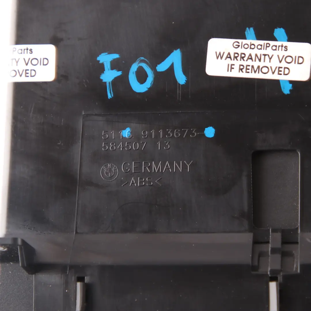 BMW F01 F02 F03 Consola Central Trasera Bandeja Extraible - SKU 9113674 - Número de pieza 9113674