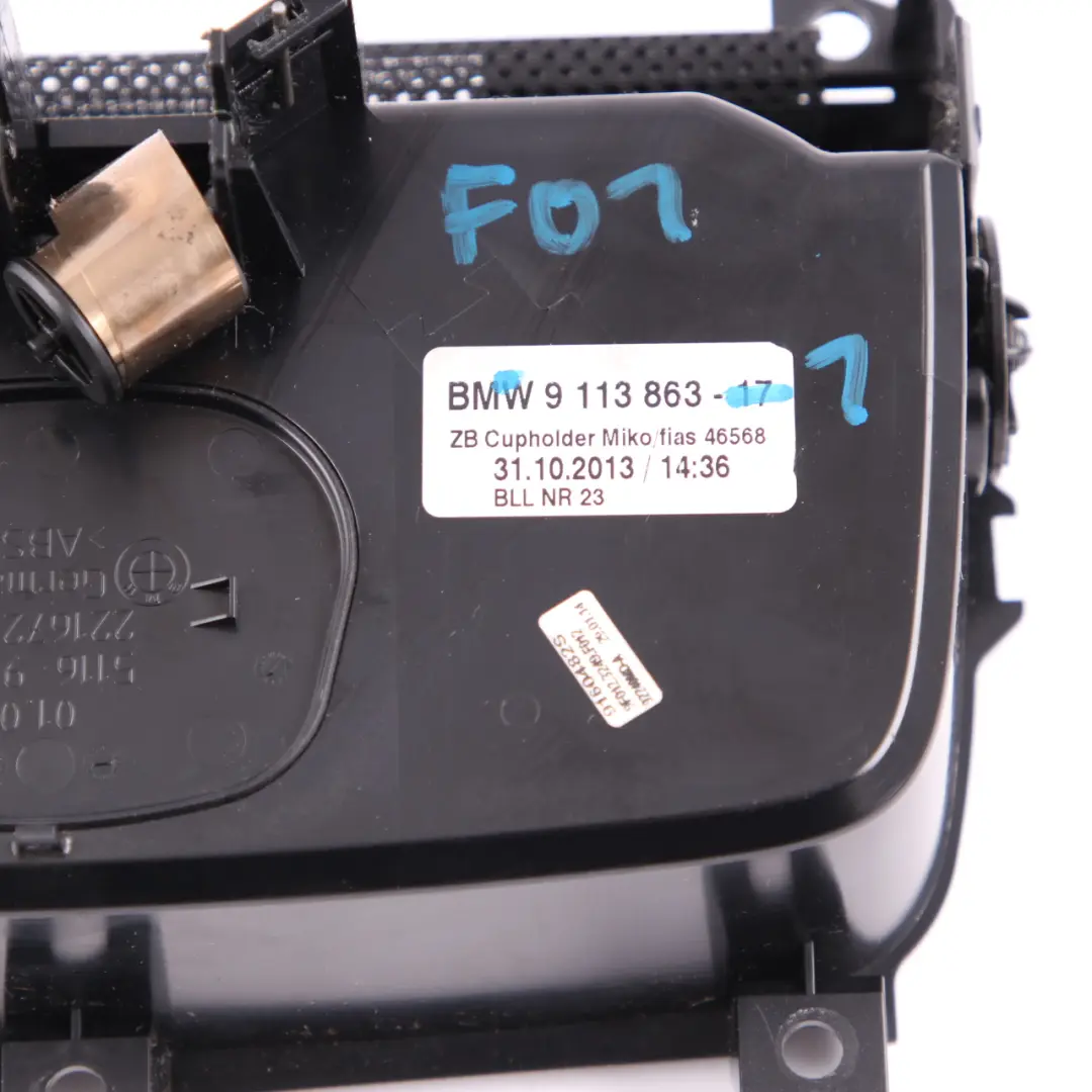 Centre Console Trim Drink Cup Holder Aluminium to BMW F01 F02 with Part number 9113863 BMW F01 F02 Centre Console Trim Drink Cup Holder Aluminium - SKU 9113863-1 - Part number 9113863