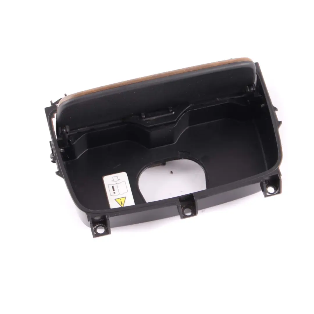 BMW F01 F02 Centre Console Trim Drink Cup Holder Wood - SKU 9113863 - Part number 9113863