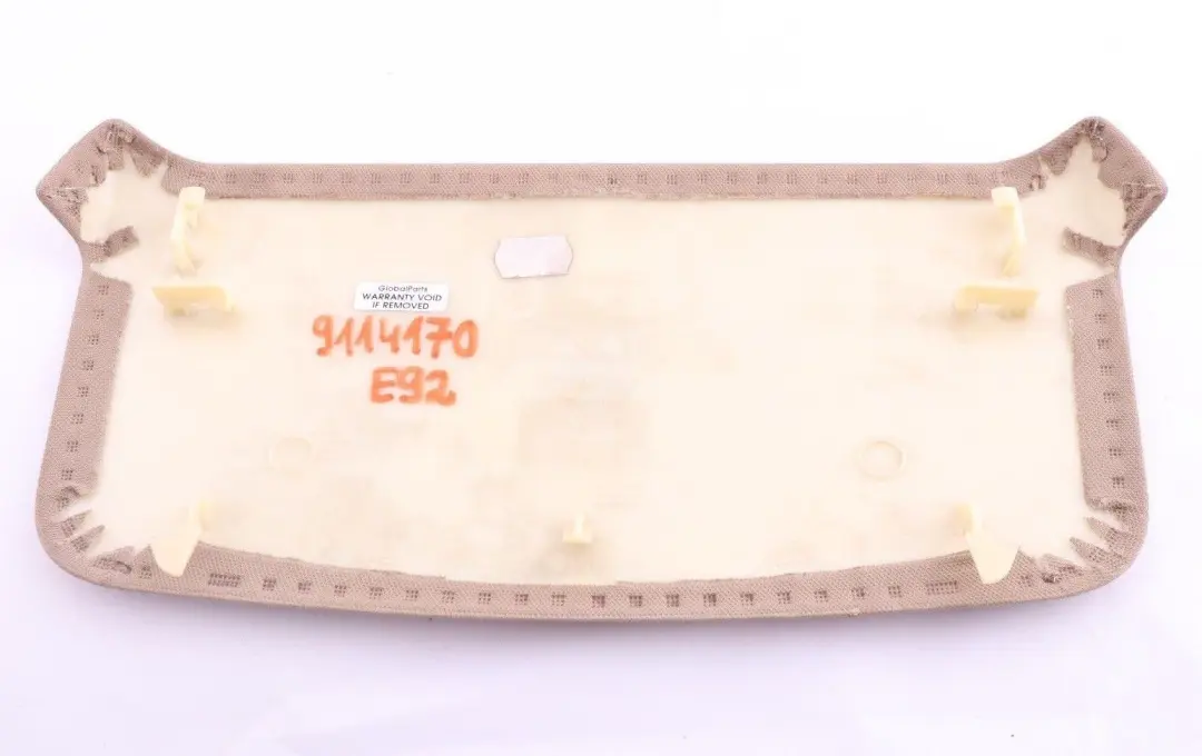 Cubierta Revestimiento Techo Trasero Crema Beige 7139298 para BMW E92 E92 LCI con número de pieza 9114170 BMW E92 E92 LCI Cubierta Revestimiento Techo Trasero Crema Beige 7139298 - SKU 9114170 - Número de pieza 9114170