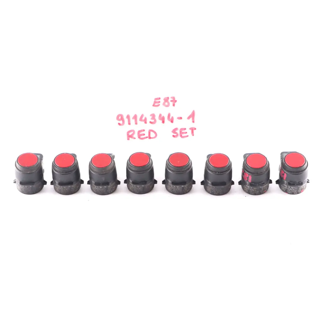 8 x Park sensor BMW E81 E87 E90 Ultraschall PDC Crimson Rot A61 Set - SKU 9114344-KAR1 - Teilenummer 9114344