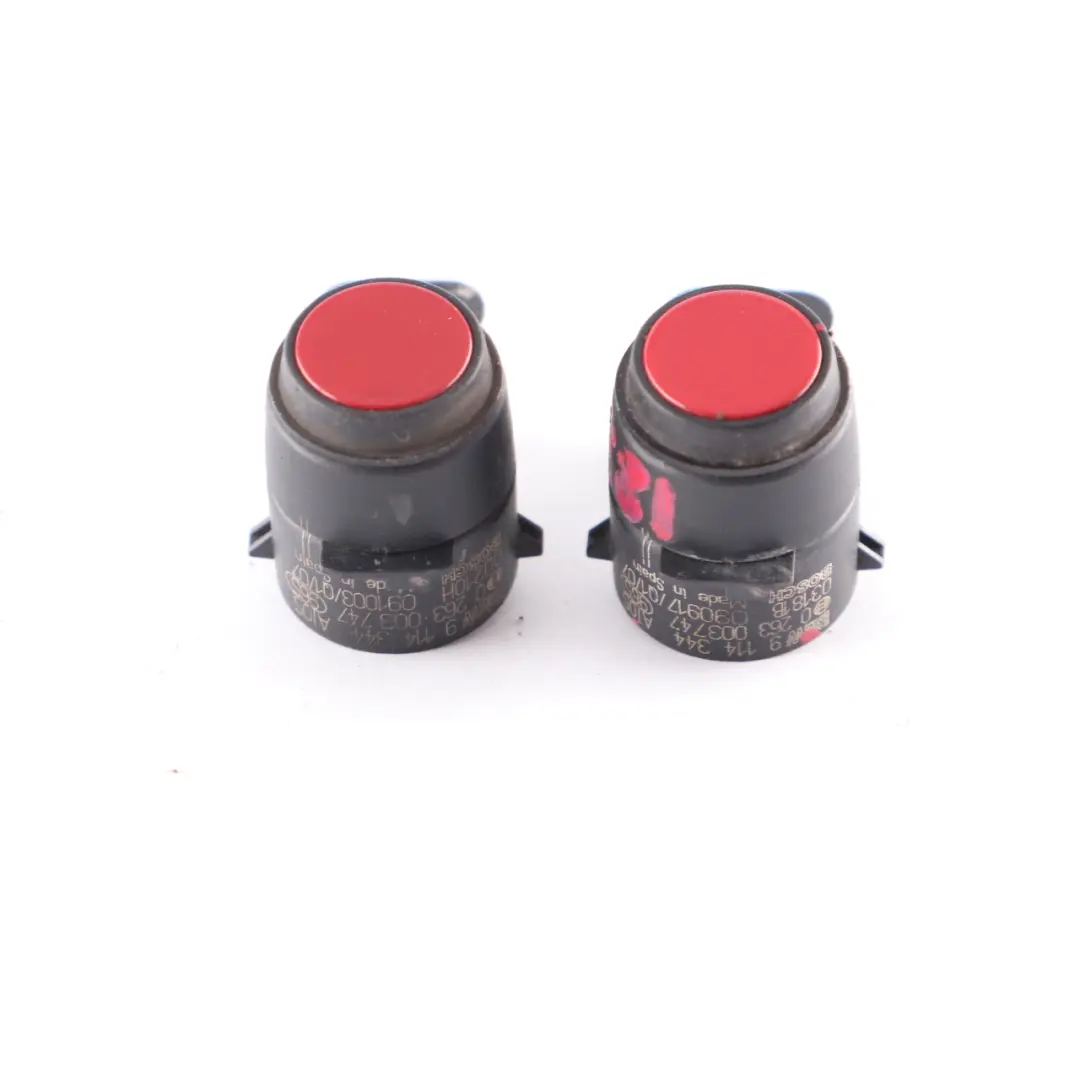 2 x Détecteur stationnement BMW E81 E87 E90 PDC Crimson Rouge A61 Set - SKU 9114344-KAR3 - Numéro de pièce 9114344