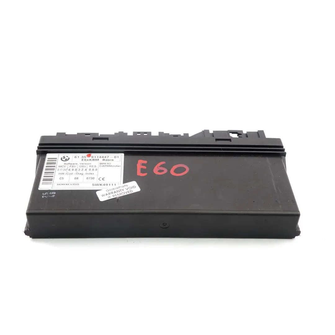 Módulo BCM BMW E60 E63 E64 Módulo de control corporal 6135 para con número de pieza 9114447 Módulo BCM BMW E60 E63 E64 Módulo de control corporal 6135 - SKU 9114447 - Número de pieza 9114447