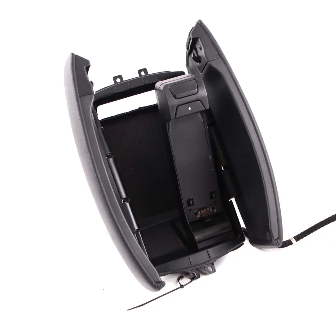  Front Armrest BMW X5 X6 E70 E71 Centre Middle Telephone Storage Black Leather - SKU 9115082-1 - Part number 9115082