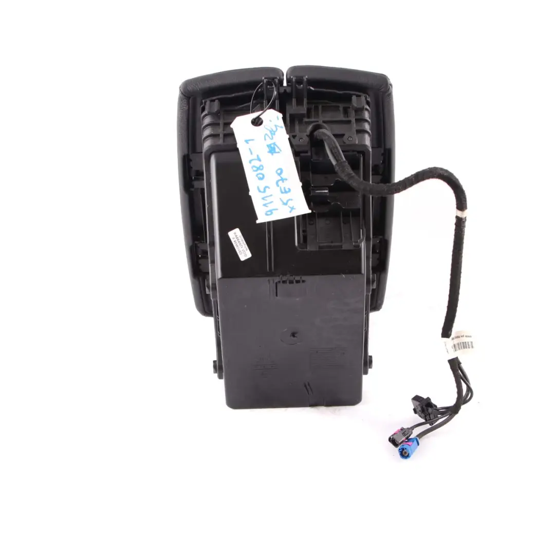  Front Armrest BMW X5 X6 E70 E71 Centre Middle Telephone Storage Black Leather - SKU 9115082-1 - Part number 9115082