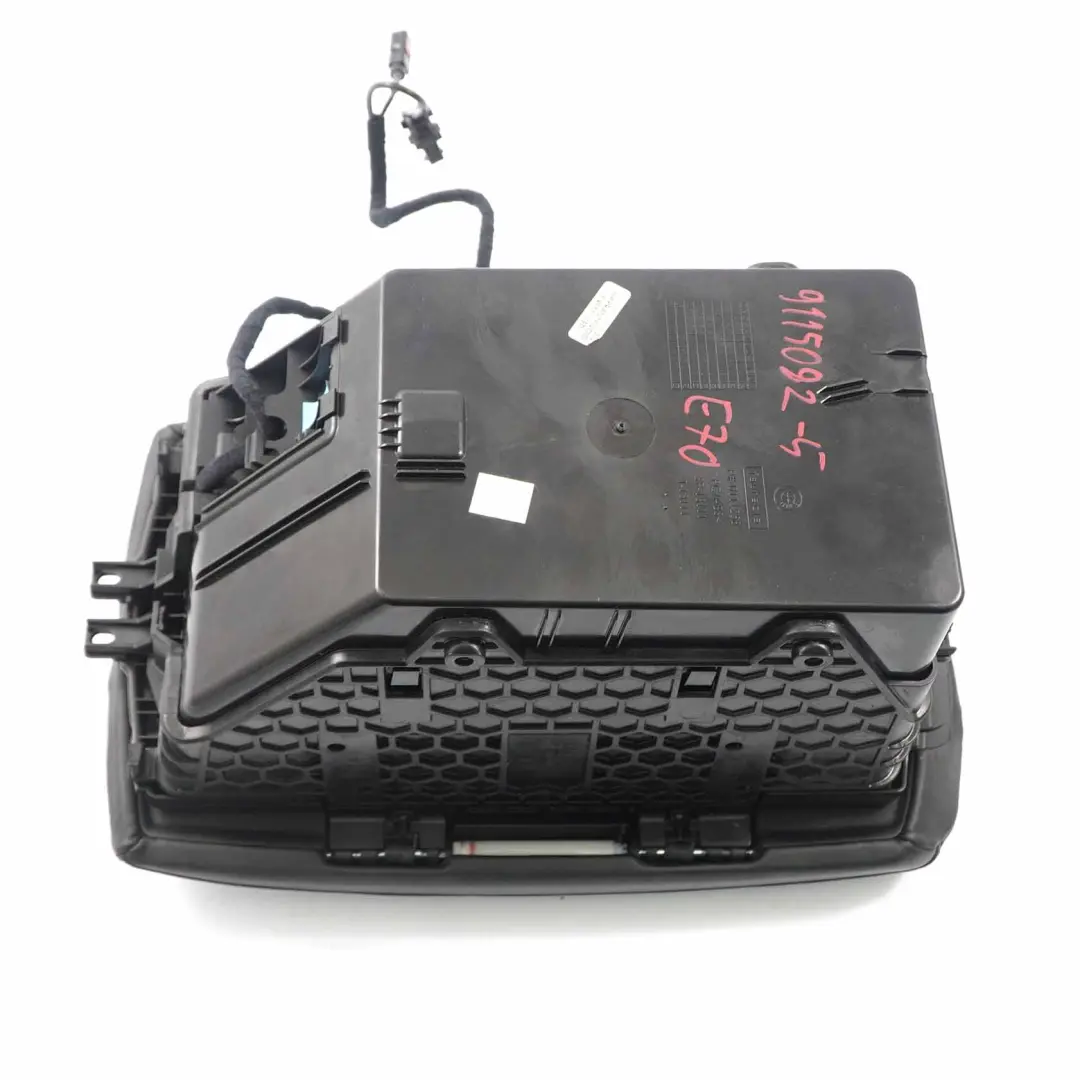  Front Armrest BMW X5 E70 X6 E71 Centre Telephone Storage Black Leather 6969544 - SKU 9115082-5 - Part number 9115082