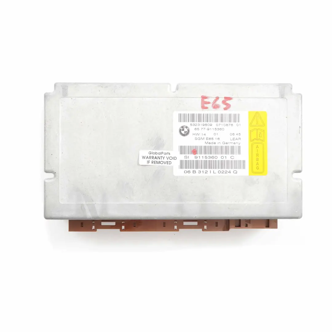 BMW E65 E66 Control Unit Air Bag ECU Gateway Module Unit - SKU 9115360 - Part number 9115360