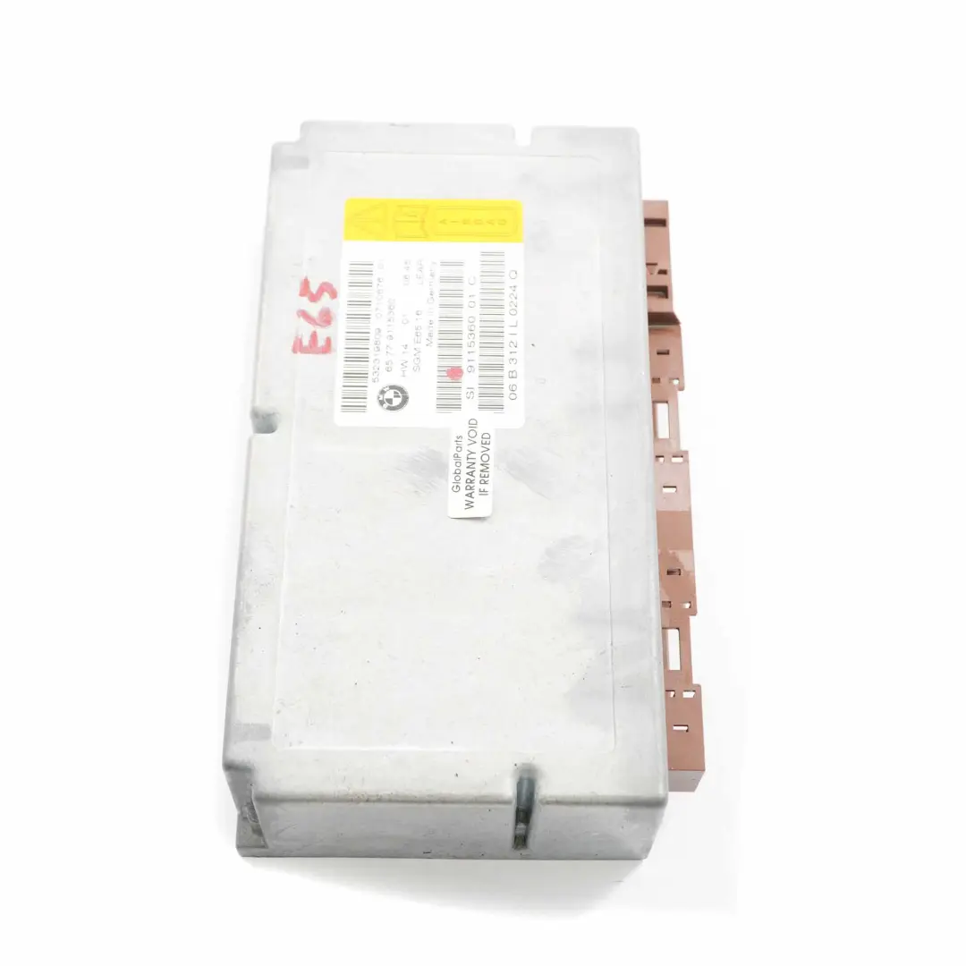Unidad de Control Airbag ECU Módulo Gateway Unidad para BMW E65 E66 con número de pieza 9115360 BMW E65 E66 Unidad de Control Airbag ECU Módulo Gateway Unidad - SKU 9115360 - Número de pieza 9115360