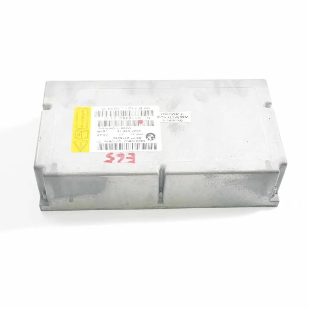 Control Unit Air Bag ECU Gateway Module Unit to BMW E65 E66 with Part number 9115360 BMW E65 E66 Control Unit Air Bag ECU Gateway Module Unit - SKU 9115360 - Part number 9115360