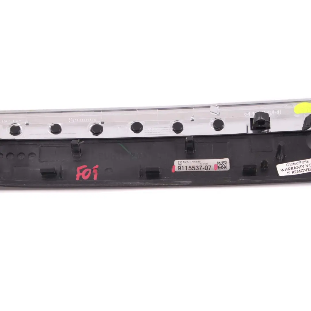 Trim Door BMW F01 Strip Rear Left N/S Wood Fineline Gleaming to Cover with Part number 9115537 Cover Trim Door BMW F01 Strip Rear Left N/S Wood Fineline Gleaming - SKU 9115537 - Part number 9115537