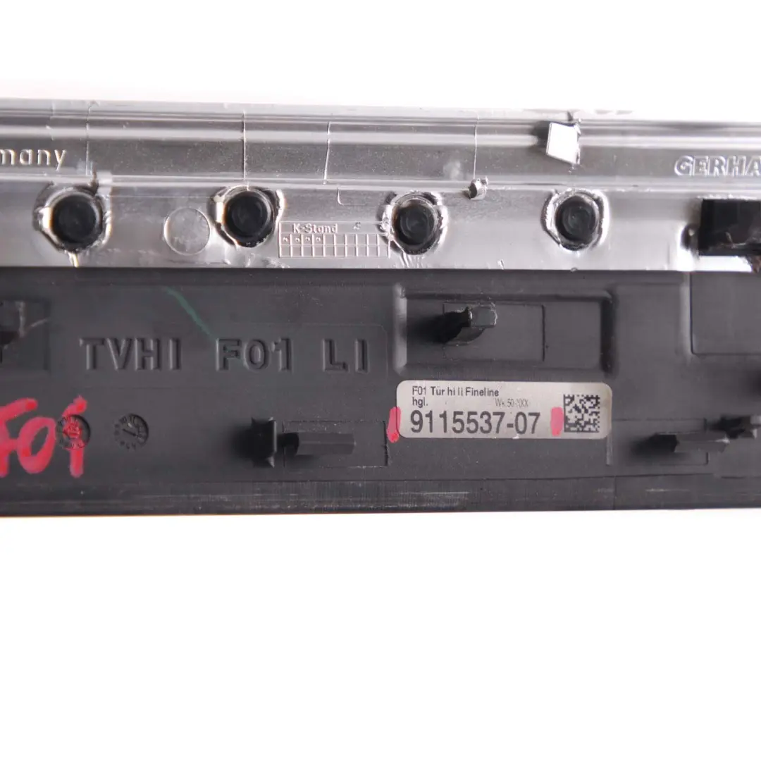 Tapa Embellecedor Puerta BMW F01 Tira Trasera Izquierda Madera Fineline para con número de pieza 9115537 Tapa Embellecedor Puerta BMW F01 Tira Trasera Izquierda Madera Fineline - SKU 9115537 - Número de pieza 9115537