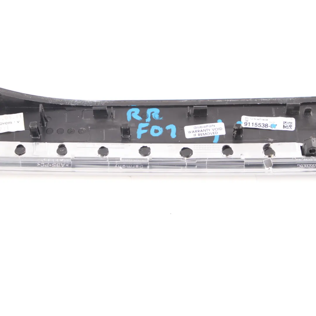  Cache Porte BMW F01 Bande arrière droite Bois Fineline Gleaming - SKU 9115538 - Numéro de pièce 9115538