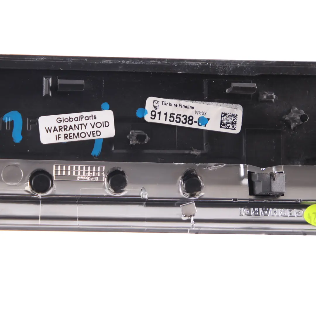  Cache Porte BMW F01 Bande arrière droite Bois Fineline Gleaming - SKU 9115538 - Numéro de pièce 9115538