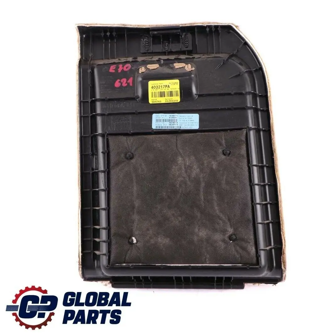 Left N/S Trunk Trim Rear Carpet Flap Boot Panel Beige 7145909 to BMW X5 Series E70 with Part number 9115621 BMW X5 Series E70 Left N/S Trunk Trim Rear Carpet Flap Boot Panel Beige 7145909 - SKU 9115621 - Part number 9115621