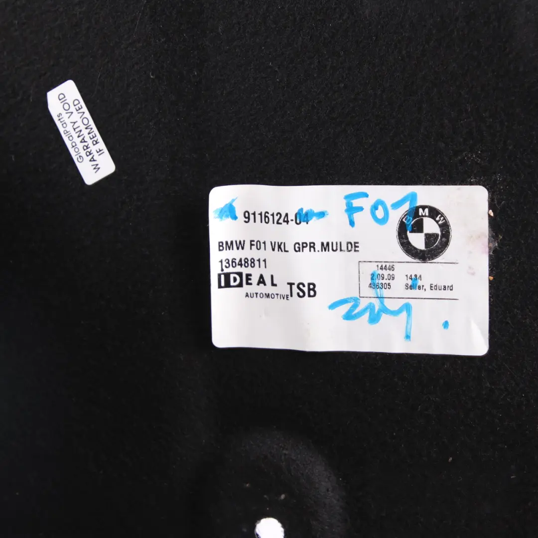BMW F01 F02 Coffre Coffre à bagages Carénage Panneau d'habillage - SKU 9116124 - Numéro de pièce 9116124