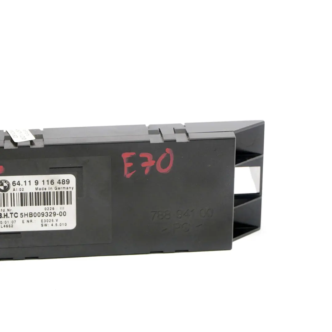 BMW X5 E70 Module de commande climatisation des sieges troisieme rangee - SKU 9116489 - Numéro de pièce 9116489