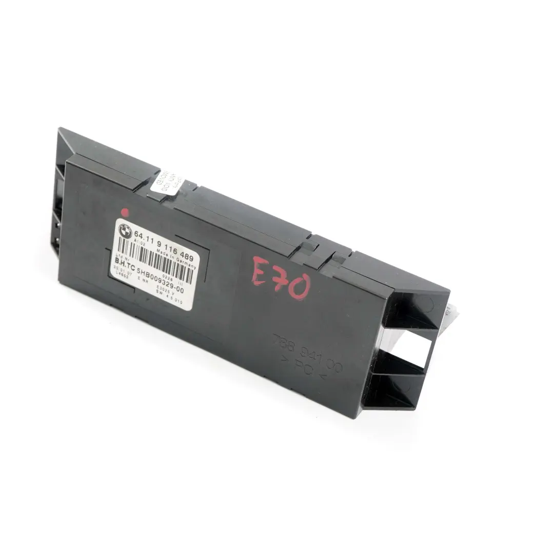 Third Row Seating Seat A/C Climate Control Unit Module to BMW X5 E70 with Part number 9116489 BMW X5 E70 Third Row Seating Seat A/C Climate Control Unit Module - SKU 9116489 - Part number 9116489