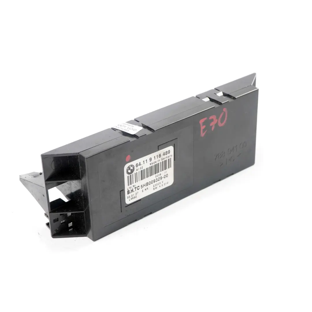 Tercera Fila Asiento A / C Unidad De Control Climatico Modulo para BMW X5 E70 con número de pieza 9116489 BMW X5 E70 Tercera Fila Asiento A / C Unidad De Control Climatico Modulo - SKU 9116489 - Número de pieza 9116489