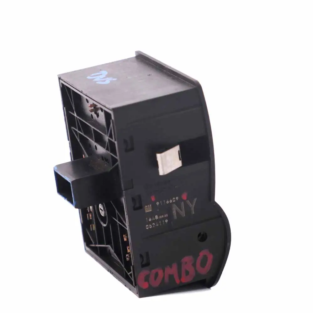  Headlight Switch Opel Corsa C Combo Light Control Unit Panel Black - SKU 9116609 - Part number 9116609