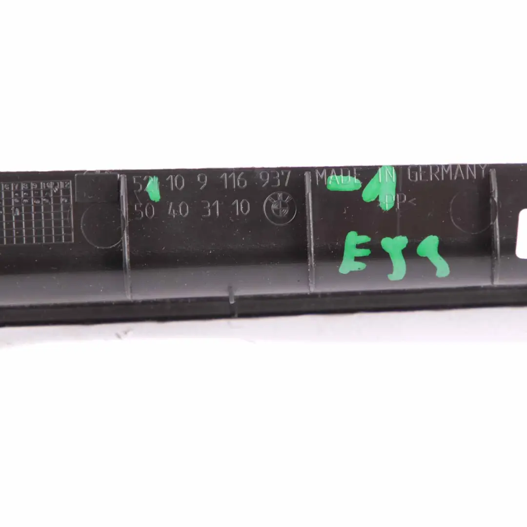 BMW E93 Cabrio Coprisedile Anteriore Sinistro Rivestimento Pannello Schwarz Nero - SKU 9116937 - Numero di parte 9116937