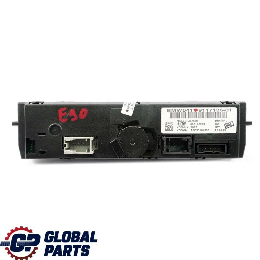  A/C Panel BMW E81 E87 E88 E90 Automatic Air Conditioning Contol Switch - SKU 9117136 - Part number 9117136