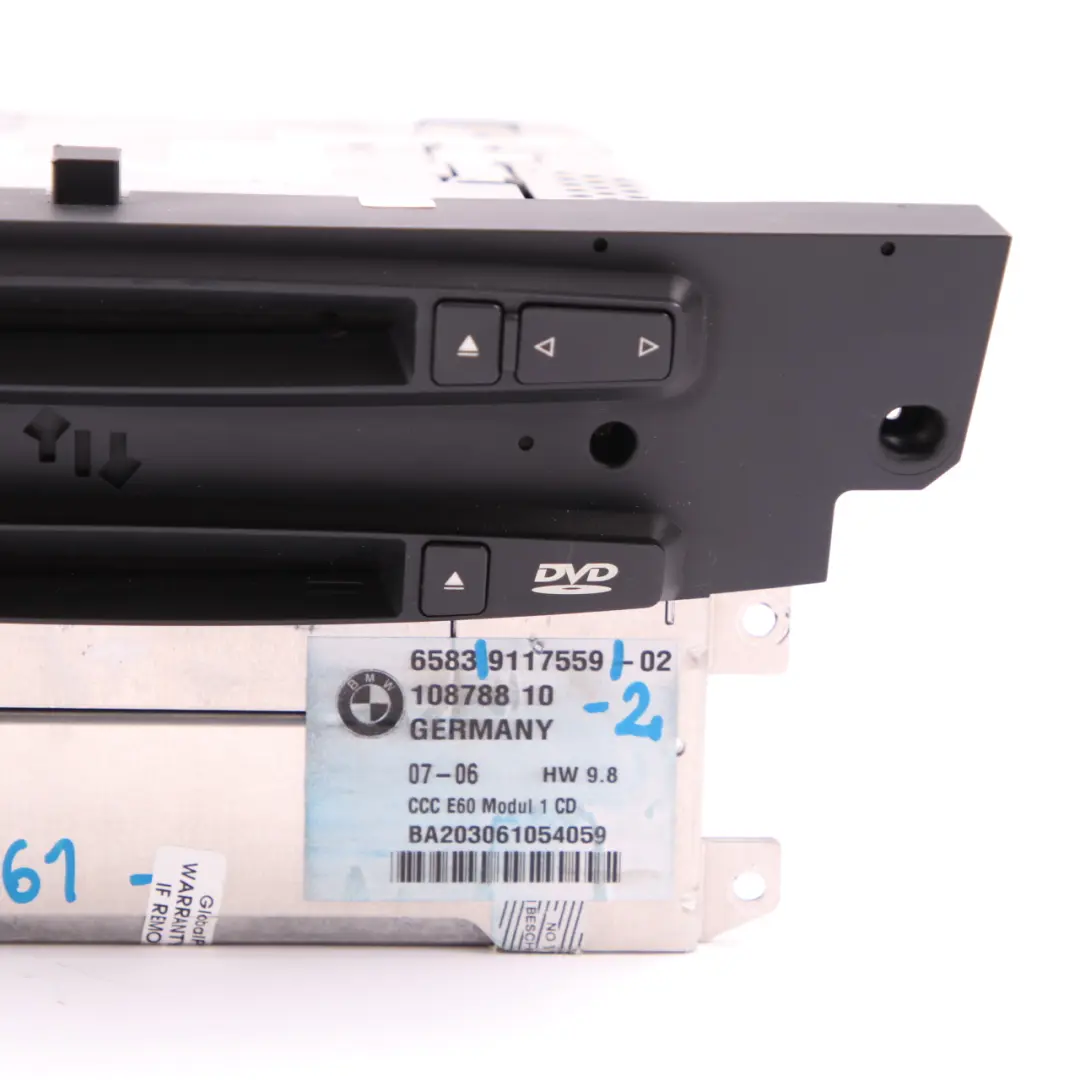 Navigation Head Unit BMW E60 E61 CCC CD Professional Sat Nav Controller to with Part number 9117559 Navigation Head Unit BMW E60 E61 CCC CD Professional Sat Nav Controller - SKU 9117559-2 - Part number 9117559