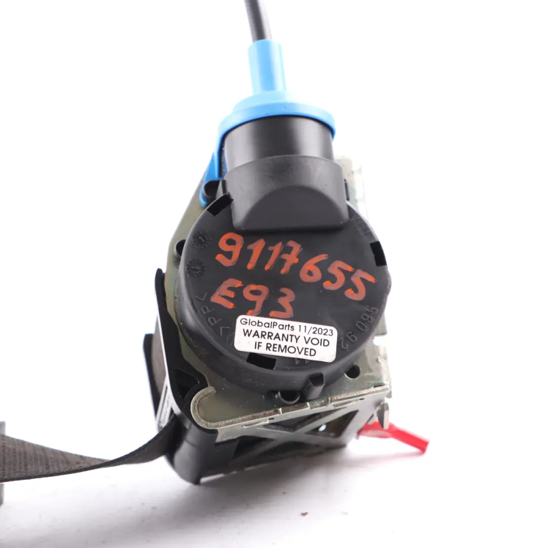 Sicherheitsgurt Oberer Sitz Vorne Links Schwarz Black für BMW E93 Cabrio mit Teilenummer 9117655 BMW E93 Cabrio Sicherheitsgurt Oberer Sitz Vorne Links Schwarz Black - SKU 9117655 - Teilenummer 9117655